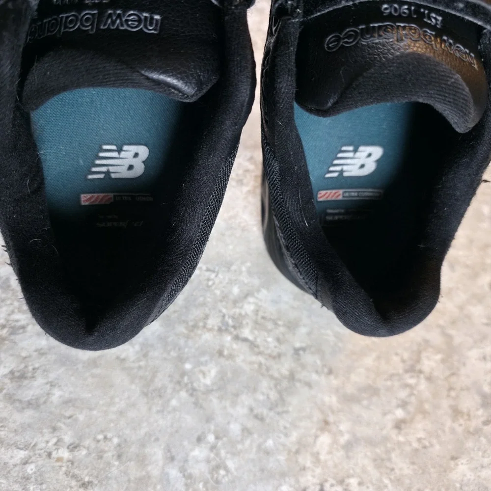 New Balance 928 V3 Mens Size 10.5 Triple Black Hook & Loop Sneaker Shoes Strap